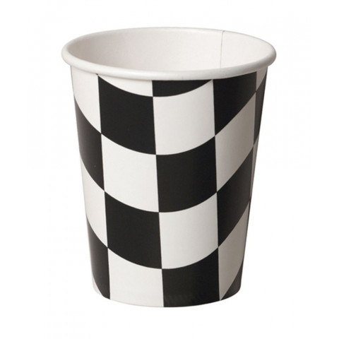 Copos Xadrez Preto Racing